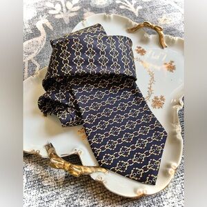 Paolo by Paulo Gucci Gold and Blue Silk Tie